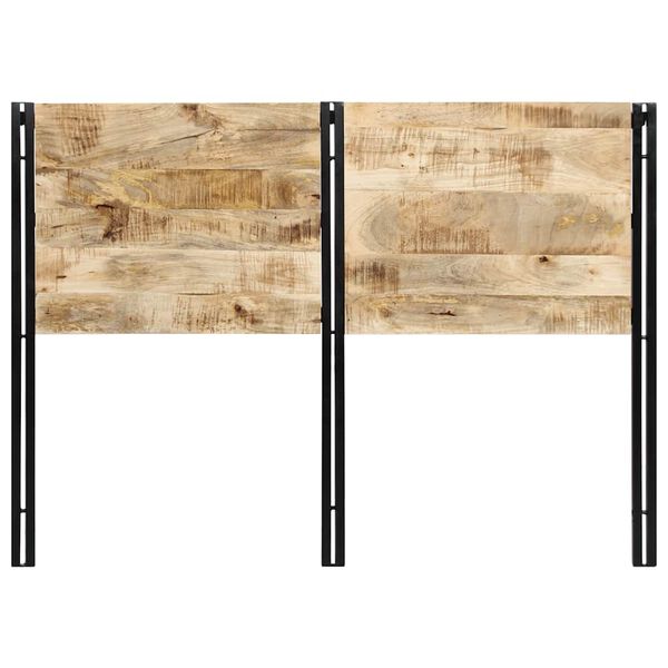 vidaXL табла за глава 140 cm масивно дърво манго и желязо