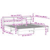 vidaXL Рамка за легло без матрак, бял, 180x200 см, бор масив