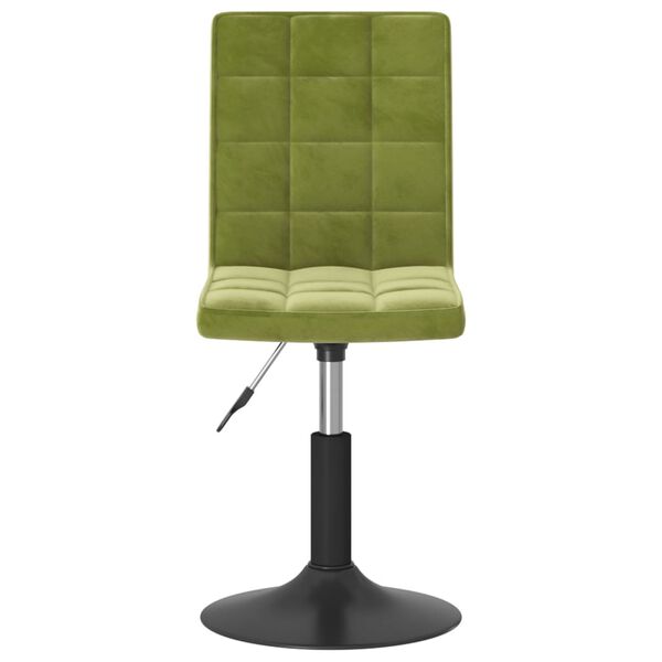 vidaXL Въртящи се трапезни столове, 4 бр, светлозелени, кадифе