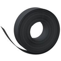 vidaXL Градински кант, черен, 10 м, 15 см, полиетилен