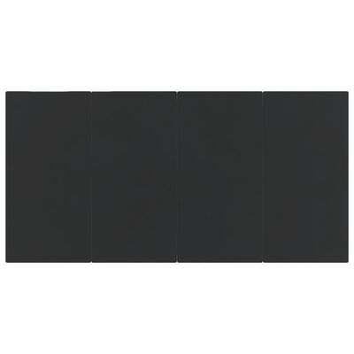 vidaXL Градински трапезен комплект с възглавници 7 части черен