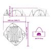 vidaXL Семейна палатка с покрив Зелен и сив 460 x 430 x 214 см
