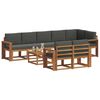 vidaXL Комплект дивани за открито 9 pcs Натурален и Антрацит