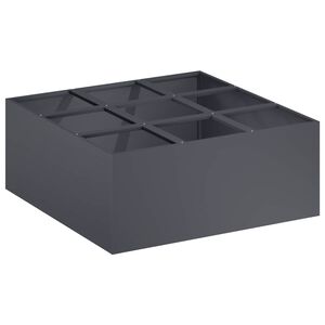 vidaXL Градинска саксия Антрацит 100 x 100 x 30 cm