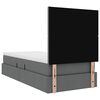 vidaXL Легло с място за съхранение и LED с LED Тъмен сив 90 x 200 cm