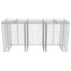 vidaXL Габионна стена за контейнер поцинкована стомана 270x100x130 см