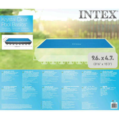 Intex Соларно покривало за басейн правоъгълно 975x488 см
