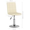 vidaXL Въртящи се трапезни столове, 2 бр, кремави, текстил