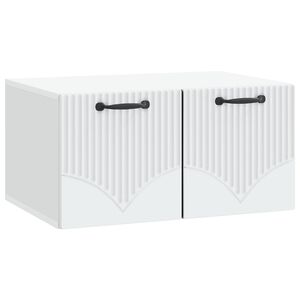 vidaXL Стенно монтиран ТВ шкаф Бяло 59,5 x 41 x 30 см