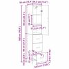 vidaXL Висок шкаф Старо дърво 34,5 x 34 x 180 см Инженерно дърво