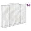 vidaXL Габионни кошници арка 7 бр 300x50x220/240 см поцинковано желязо