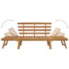 vidaXL Градинска пейка 2-в-1, 190 см, акация масив