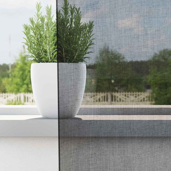 vidaXL Пердета от воал с прът джобове, 2 бр, черно