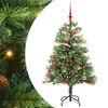 vidaXL С изкуствено коледно дърво Зелен 150 cm PVC и метал
