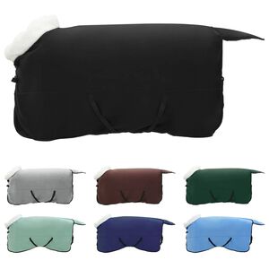 vidaXL Конско одеяло Черно 135 cm Полар флийс