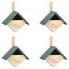 vidaXL Къщи за птици, 4 бр, 24x16x30 см, чам