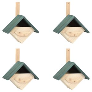 vidaXL Къщи за птици, 4 бр, 24x16x30 см, чам