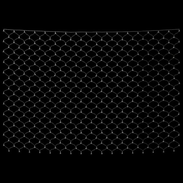 vidaXL Коледна светеща мрежа студенобяла 3x2 м 204 LED закрито/открито