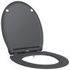 vidaXL Тоалетна седалка Антрацит 45,5 x 37,5 x 3,8 см Дуропласт