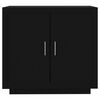 vidaXL Сайдборд, черен, 80x40x75 см, инженерно дърво