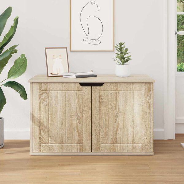 vidaXL Къща за котки Сонома 85 x 55 x 50,5 см Инженерно дърво