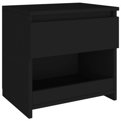 vidaXL Нощни шкафчета, 2 бр, черни, 40x30x39 см, ПДЧ