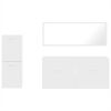 vidaXL Комплект мебели за баня от 3 части, бял, инженерно дърво