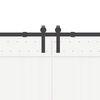 vidaXL Комплект механизъм за плъзгаща врата, 427 см, стомана, черен
