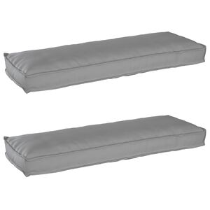 vidaXL Комплект възглавници за палет 2 pcs Сив 120 x 40 x 8 см