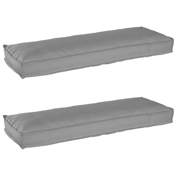 vidaXL Комплект възглавници за палет 2 pcs Сив 120 x 40 x 8 см