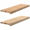 vidaXL Стълбищни стъпала, 2 бр, 80x25x2 см, необработен масивен дъб