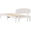 vidaXL Рамка за легло с таблото Бяло 100 x 200 cm Солидно борово дърво