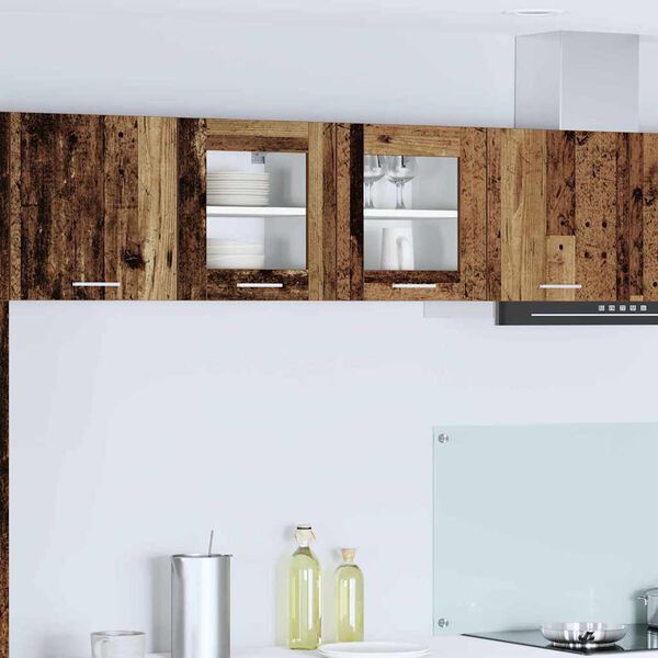 vidaXL Висящ шкаф 2 pcs Старо дърво 40 x 31 x 40 см Инженерно дърво