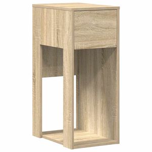 vidaXL Стойка за компютърна кула с чекмедже дъб сонома 30x44x74 см