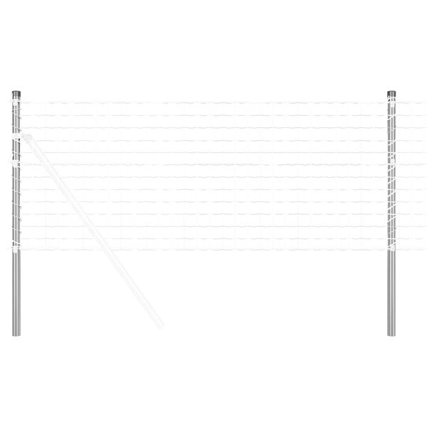 vidaXL Стълб за ограда. 12 pcs Сребрист 110 cm