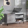 vidaXL Шкаф за винилови плочи сив сонома 84,5x38x48 см инженерно дърво