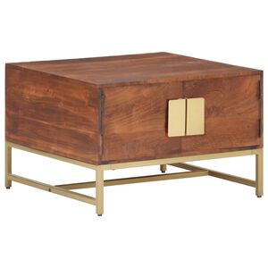 vidaXL Маса за кафе, меденокафява, 67x67x45 см, акациево дърво масив