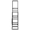 vidaXL Цветарник на колела, 94,5x25x92,5 см, черен, метал