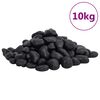 vidaXL Полирани камъчета 10 кг черни 2-5 см