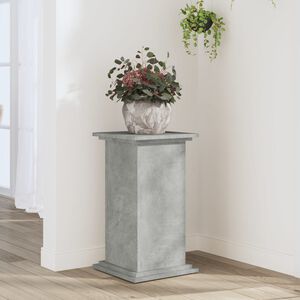 vidaXL Поставка за растения бетонно сив 33x33x60 см инженерно дърво