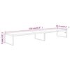 vidaXL Поставка за монитор, кафяв дъб, 110x23,5x9 см, инженерно дърво