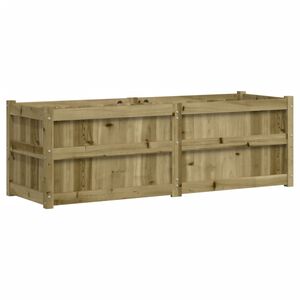 vidaXL Градински сандък, 150x50x50 см, импрегнирано борово дърво