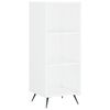 vidaXL Висок шкаф, бял, 34,5x32,5x180 см, инженерно дърво