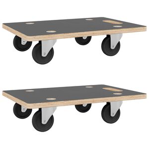 vidaXL Транспортни колички 2 бр правоъгълни 50x35x11,5 см 250 кг