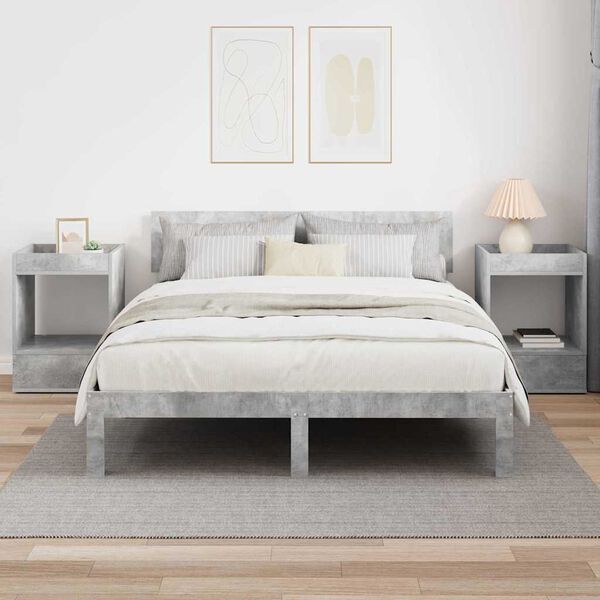 vidaXL Крайна масичка 2 pcs Циментено сиво 40 x 40 x 56 см