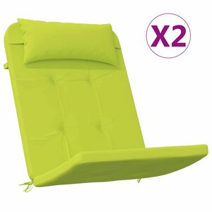 vidaXL Възглавници за столове 2 pcs Яркозелено. 58 x 77 x 4,5 см