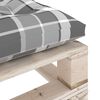 vidaXL Градински палетен лаундж комплект с възглавници, 7 части, бор