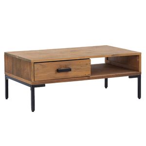 vidaXL Маса за кафе, 90x50x35 см, борово дърво масив