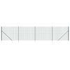 vidaXL Ограда от телена мрежа с шипове зелена 1,6x10 м