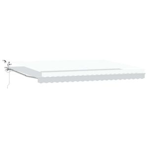 vidaXL Прибираща се тента Бяло 500 &times; 300 cm Полиестер